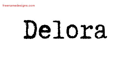 Typewriter Name Tattoo Designs Delora Free Download