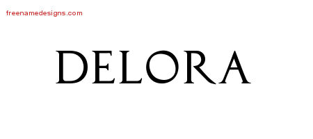 Regal Victorian Name Tattoo Designs Delora Graphic Download