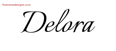 Calligraphic Name Tattoo Designs Delora Download Free