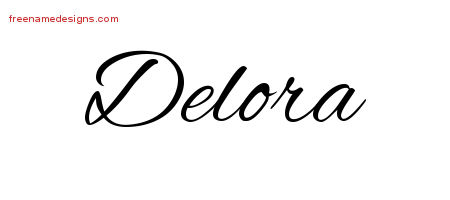 Cursive Name Tattoo Designs Delora Download Free