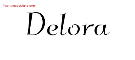 Elegant Name Tattoo Designs Delora Free Graphic