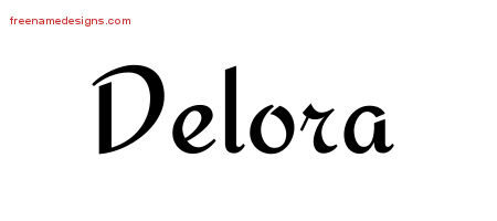 Calligraphic Stylish Name Tattoo Designs Delora Download Free