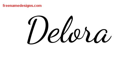 Lively Script Name Tattoo Designs Delora Free Printout