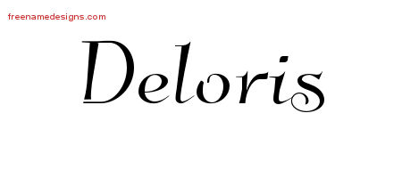 Elegant Name Tattoo Designs Deloris Free Graphic