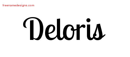 Handwritten Name Tattoo Designs Deloris Free Download