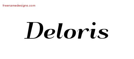 Art Deco Name Tattoo Designs Deloris Printable