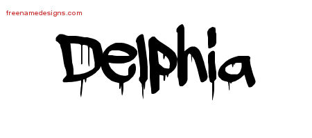 Graffiti Name Tattoo Designs Delphia Free Lettering