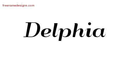 Art Deco Name Tattoo Designs Delphia Printable