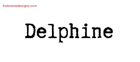 Typewriter Name Tattoo Designs Delphine Free Download