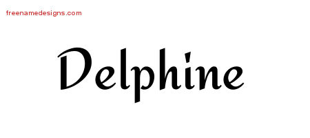 Calligraphic Stylish Name Tattoo Designs Delphine Download Free