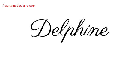 Classic Name Tattoo Designs Delphine Graphic Download