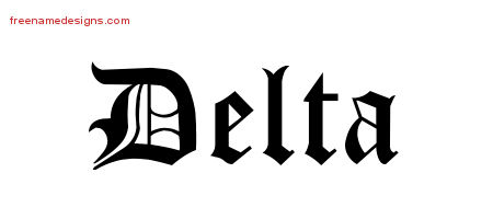 Blackletter Name Tattoo Designs Delta Graphic Download