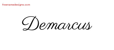 Classic Name Tattoo Designs Demarcus Printable