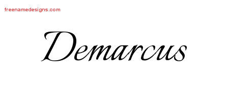 Calligraphic Name Tattoo Designs Demarcus Free Graphic