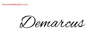 Cursive Name Tattoo Designs Demarcus Free Graphic