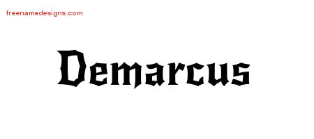 Gothic Name Tattoo Designs Demarcus Download Free