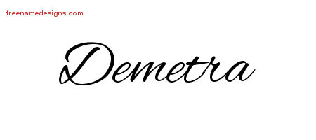 Cursive Name Tattoo Designs Demetra Download Free