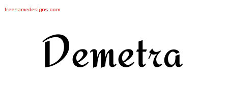 Calligraphic Stylish Name Tattoo Designs Demetra Download Free