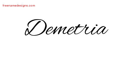 Cursive Name Tattoo Designs Demetria Download Free