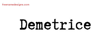 Typewriter Name Tattoo Designs Demetrice Free Download
