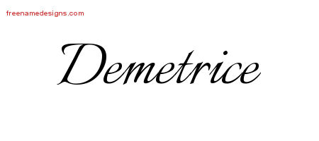 Calligraphic Name Tattoo Designs Demetrice Download Free