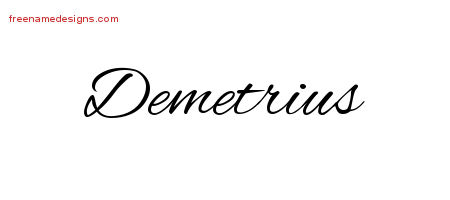 Cursive Name Tattoo Designs Demetrius Download Free