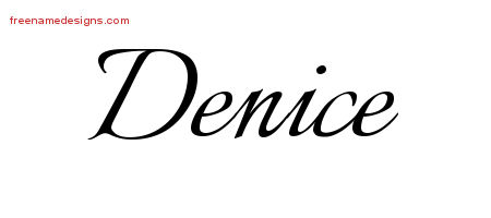 Calligraphic Name Tattoo Designs Denice Download Free