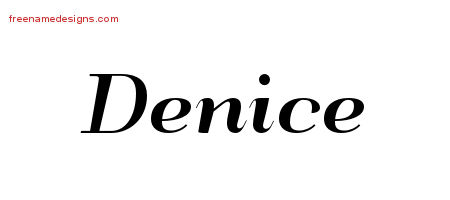 Art Deco Name Tattoo Designs Denice Printable