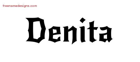 Gothic Name Tattoo Designs Denita Free Graphic