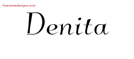 Elegant Name Tattoo Designs Denita Free Graphic