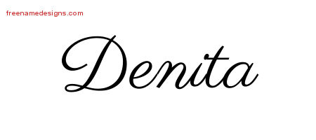 Classic Name Tattoo Designs Denita Graphic Download