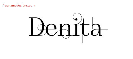 Decorated Name Tattoo Designs Denita Free
