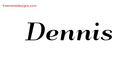 Art Deco Name Tattoo Designs Dennis Graphic Download
