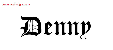 Blackletter Name Tattoo Designs Denny Printable