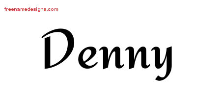 Calligraphic Stylish Name Tattoo Designs Denny Free Graphic