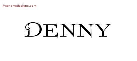 Flourishes Name Tattoo Designs Denny Graphic Download