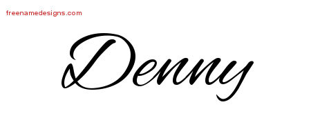 Cursive Name Tattoo Designs Denny Free Graphic