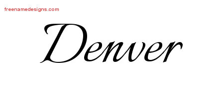 Calligraphic Name Tattoo Designs Denver Free Graphic