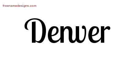 Handwritten Name Tattoo Designs Denver Free Printout