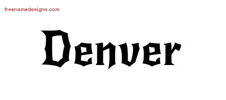Gothic Name Tattoo Designs Denver Download Free