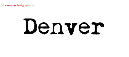 Vintage Writer Name Tattoo Designs Denver Free