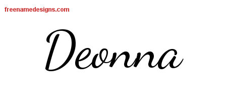 Lively Script Name Tattoo Designs Deonna Free Printout