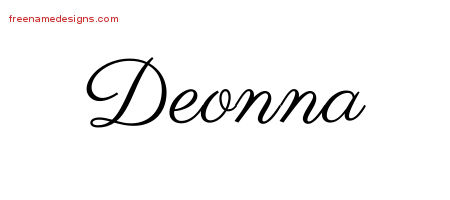 Classic Name Tattoo Designs Deonna Graphic Download
