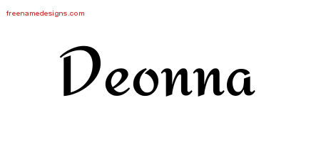 Calligraphic Stylish Name Tattoo Designs Deonna Download Free