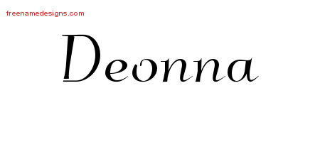 Elegant Name Tattoo Designs Deonna Free Graphic