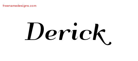 Art Deco Name Tattoo Designs Derick Graphic Download