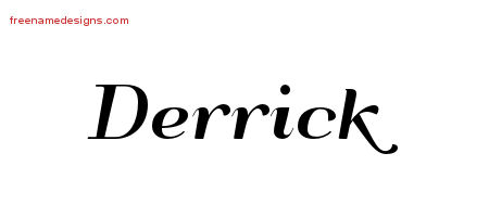 Art Deco Name Tattoo Designs Derrick Graphic Download