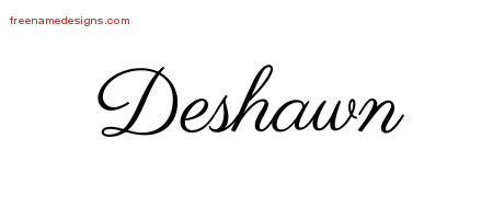 Classic Name Tattoo Designs Deshawn Printable