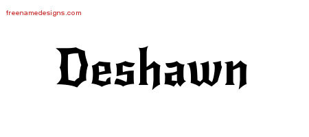 Gothic Name Tattoo Designs Deshawn Download Free