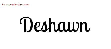 Handwritten Name Tattoo Designs Deshawn Free Printout